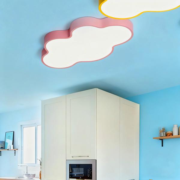 Muxing Lampe Kinderzimmerlampe LED-Lampe Augenschonlampe Schlafzimmerlampe Einbauleuchte Deckenlampe Drei Lichtfarben 60cm F：Wolkenlampe /DYDYD/